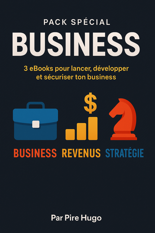 🚀 Le Pack Spécial Business — 3 eBooks pour lancer, développer et sécuriser ton business